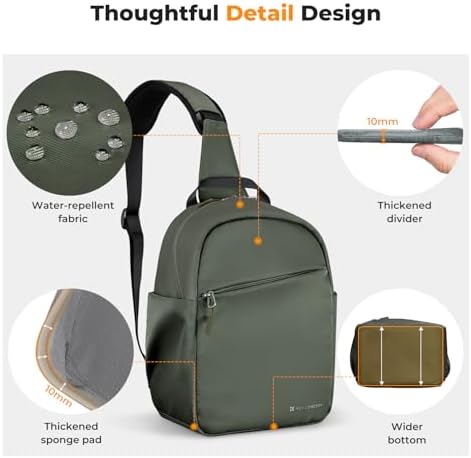 K&F Concept Camera Sling Bag Small Crossbody Camera Case DSLR/SLR Cute Compact Shoulder Photography Bags For Photographers