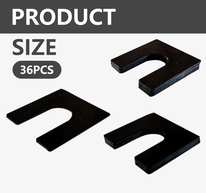 KATOOL 36Pcs 2 Post Lift Shim Surface Mount Auto Lift Installation Leveling Auto Shim Kit For Two/Four Post Lift