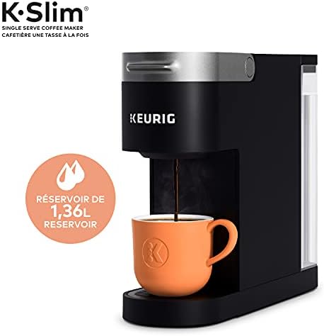 Keurig K-Slim Single Serve K-Cup Pod Coffee Maker Featuring Simple Push Button Controls And MultiStream Technology Black