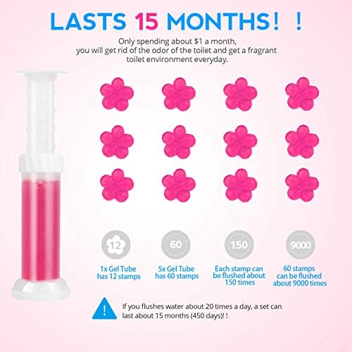 KILOSTEP Toilet Gel 60 Count Toilet Bowl Gel Stamp