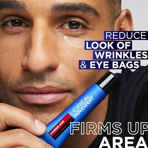 L'Oréal Paris Men Expert Power Age Revitalizing Eye Care With Hyaluronic Acid Reduces The Look Of Wrinkles Dark Circles & Eye Bags 15 ML