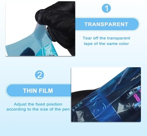 Large Tattoo Machine Covers - Emalla 200Pcs Tattoo Pen Covers Disposable Pink Pen Bags 2.5 X 7.1in Machine Sleeves For Tattoo Supplies