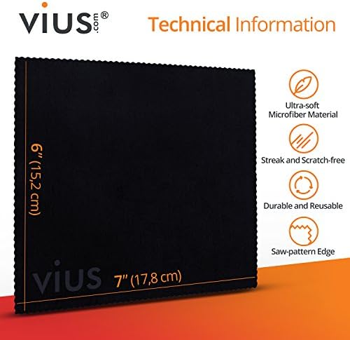 Lens Cleaner - Vius Premium Lens Cleaner Spray For Eyeglasses Cameras And Other Lenses - Gently Cleans Fingerprints Dust Oil (8oz 2-Pack)