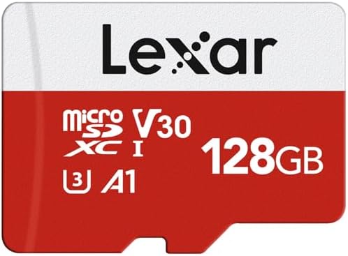 Lexar 128GB Micro SD Card microSDXC UHS-I Flash Memory Card with Adapter - Up to 100MB/s A1 U3 Class10 V30 High Speed TF Card