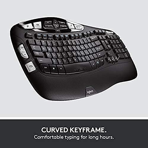 Logitech - MK570 Comfort Wave Wireless Keyboard And Optical Mouse (Renewed)