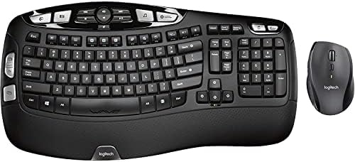 Logitech - MK570 Comfort Wave Wireless Keyboard and Optical Mouse (Renewed)