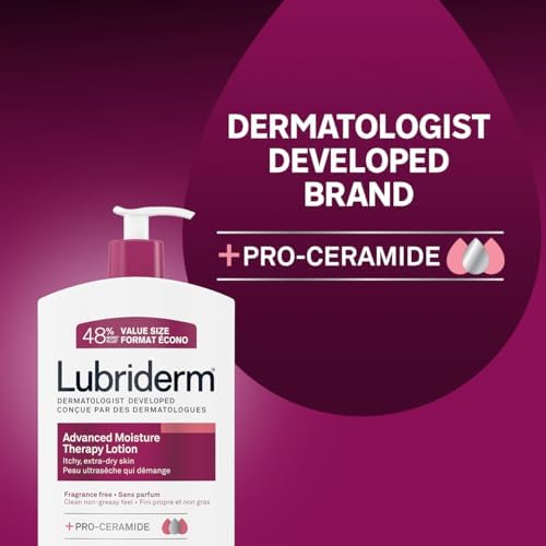Lubriderm Advanced Moisture Therapy Moisturizing Cream - Vitamin E Vitamin B5 Fragrance Free Body Lotion 710 ML