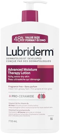 Lubriderm Advanced Moisture Therapy Moisturizing Cream - Vitamin E Vitamin B5 Fragrance Free Body Lotion 710 mL