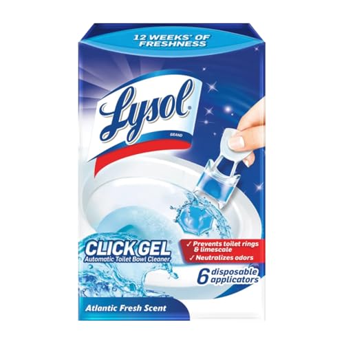 Lysol Click Gel Automatic Toilet Bowl Cleaner For Cleaning and Refreshing Spring Waterfall 4 Applicator units