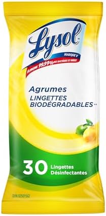 Lysol Disinfecting Wipes Flatpack Citrus Biodegradable Wipes Kills 99.9% Of Viruses & Bacteria 30 Count