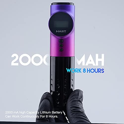 Mast Archer Wireless Tattoo Machine Rotary Pen Style Supply Coreless Motor 2 000mAh Battery Power (Gradient Blue)