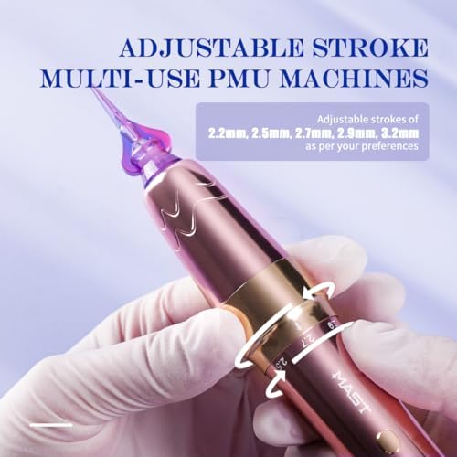 Mast P60 Wireless Tattoo Pen Machine Rotary Tattoo Gun Lightweight Digital Display Slim Frame For Women Aritst (Purple)