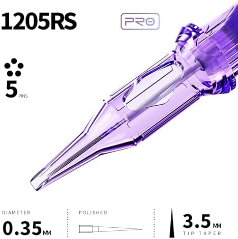 Mast Pro Tattoo Cartridges 20Pcs Disposable Needles Round Shader 1205RS