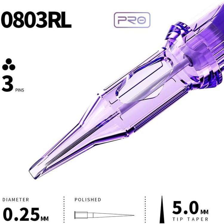 Mast Pro Tattoo Needles 0803RL 20Pcs Of One Box Standard Round Liner Size Disposable Tattoo Cartridge