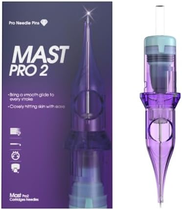 Mast Pro2 Tattoo Needles Cartridges Pro Needles Pins for Super Aritsts 20 Count Disposable Round Magnum 1009RM
