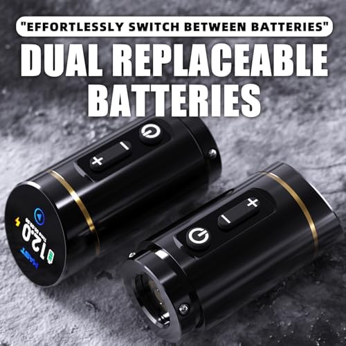 Mast Tattoo Gun Flip3 Wireless Tattoo Machine 1 800mAh Battery With Replacement Power Supply Smart Display Coreless Motor 7 Strokes Length For Tattoo Artists