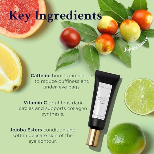 MATKAS Korean Vitamin C & Caffeine Eye Cream For Dark Circles And Puffiness - 15mL Dark Circles Under Eye Treatment Under Eye Cream Anti Aging With Shea Butter Vitamin E For Puffy Eyes And Wrinkles