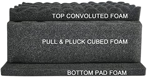 MEIJIA All Weather Portable Waterproof Hard Case Camera Case With Customizable Fit Foam Perfectly Protection Of Camera Drones Pistols Lens Equipments 18.5 X14.06x6.93inches