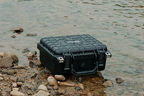 MEIJIA Portable All Weather Waterproof Protective Hard Case Camera Case With Customizable Fit Foam Fit Use Of Drones Camera Equipments 10.62inchx9.68inchx 4.87inch Elegant Black