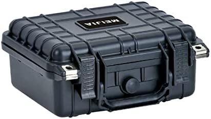 MEIJIA Portable All Weather Waterproof Protective Hard Case Camera Case with Customizable Fit Foam Fit Use of Drones Camera Equipments 10.62inchx9.68inchx 4.87inch Elegant Black