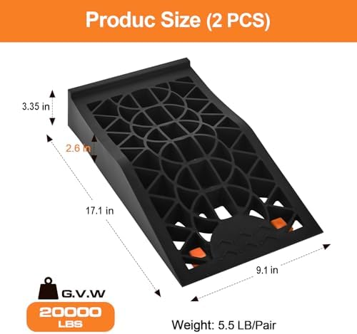 MEROBLE Car Ramps For Low Profile Cars Portable Vehicle Ramps For Garage Tire Ramp For Jack Support And Lift Low Chassis Cars 2 PCS