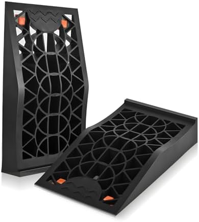 MEROBLE Car Ramps for Low Profile Cars Portable Vehicle Ramps for Garage Tire Ramp for Jack Support and Lift Low Chassis Cars 2 PCS