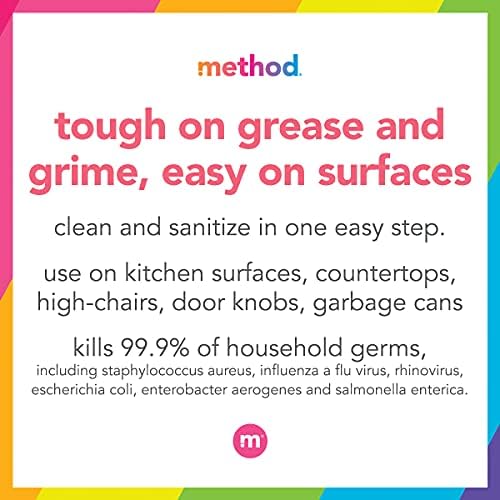 Method Antibacterial All-Purpose Cleaner Spray Disinfectant Spray Perfect For Most Counters Tiles Stone And Surfaces Kitchen And Home Essentials Bamboo Scent 828 ML Spray Bottles 4 Pack Clear