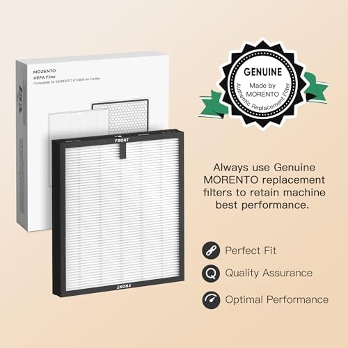 MORENTO 2 Pack HY4866 Genuine Air Purifier Replacement Filter For HY4866 Air Purifier Original Version