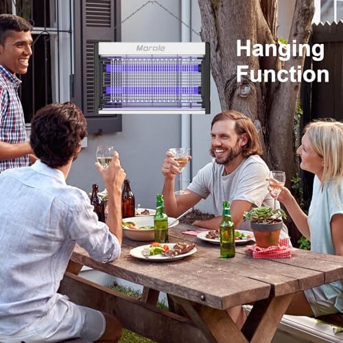 Morole Bug Zapper Fly Zapper With Hanging Function Indoor Outdoor Zapper Effectively Protect Food From Fly For Dinging Room Courtyard Kitchen