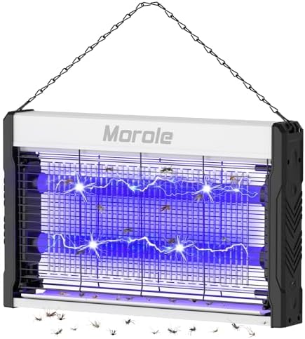 Morole Bug Zapper Fly Zapper with Hanging Function Indoor Outdoor Zapper Effectively Protect Food from Fly for Dinging Room Courtyard Kitchen