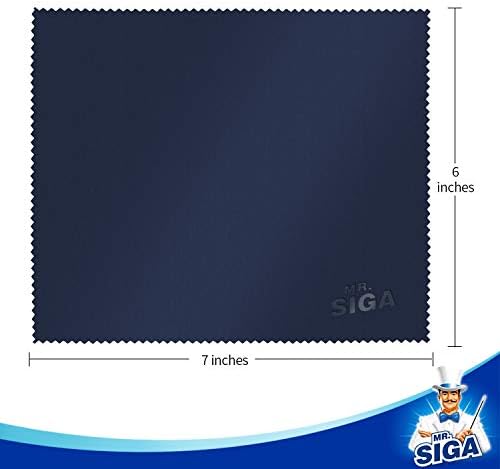 MR.SIGA Premium Microfiber Cleaning Cloths For Lens Eyeglasses Screens Tablets Glasses 6 Pack 6 X 7 Inches (15 X 18 Cm)