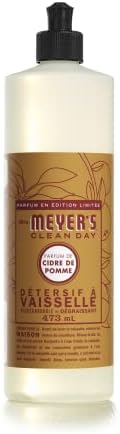 Mrs. Meyer's Clean Day Dish Soap Cruelty Free And Biodegradable Dishwashing Liquid Apple Cider Scent 474 Ml Bottle