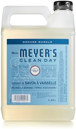 Mrs. Meyer's Clean Day Liquid Dish Soap Refill Rain Water Scent 1.4L Bottle
