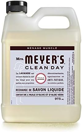 Mrs. Meyer's Clean Day Liquid Hand Soap Refill Cruelty Free And Biodegradable Hand Wash Made With Essential Oils Lavender Scent 975 Ml