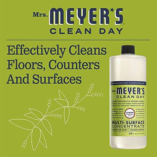 Mrs. Meyer's Clean Day Multi-Surface Cleaner Concentrate Use To Clean Floors Tile Counters And More Lemon Verbena Scent 946 Ml Bottle