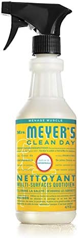 Mrs. Meyer's Clean Day Multi-Surface Cleaner Spray All-Purpose Cleaner Solution For Countertops Floors Walls And More Honeysuckle Scent 473 Ml Spray Bottle