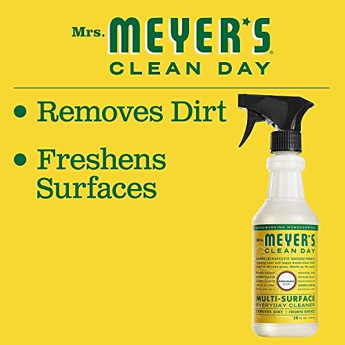 Mrs. Meyer's Clean Day Multi-Surface Cleaner Spray All-Purpose Cleaner Solution For Countertops Floors Walls And More Honeysuckle Scent 473 Ml Spray Bottle