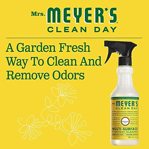 Mrs. Meyer's Clean Day Multi-Surface Cleaner Spray All-Purpose Cleaner Solution For Countertops Floors Walls And More Honeysuckle Scent 473 Ml Spray Bottle