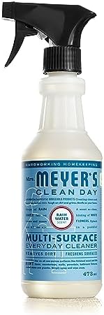 Mrs. Meyer's Clean Day Multi-Surface Cleaner Spray All-Purpose Cleaner Solution for Countertops Floors Walls and More Rain Water Scent 473mL Spray Bottle
