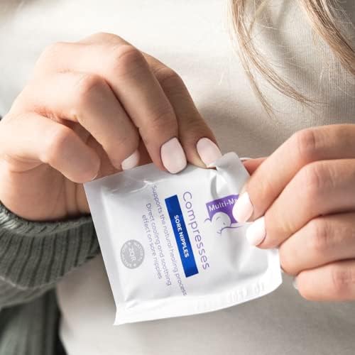 Multi-Mam Compresses - Nipple Cream For Breastfeeding Soothes And Moisturizes Dry Nipples Natural Gel Safe For Nursing Mom And Baby - 12 Pack
