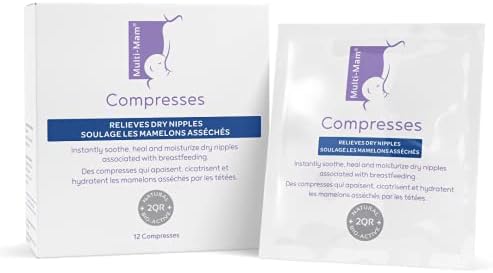 Multi-Mam Compresses - Nipple Cream for Breastfeeding Soothes and Moisturizes Dry Nipples Natural Gel Safe for Nursing Mom and Baby - 12 Pack