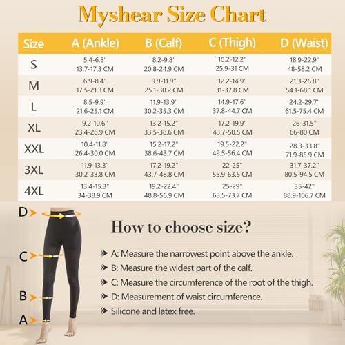 Myshear Compression Tights For Women And Men 20-30 MmHg Graduated Compression Pantyhose Footless Compression Stockings High Waist Compression Leggings Opaque Circulation Support Pressure Hose