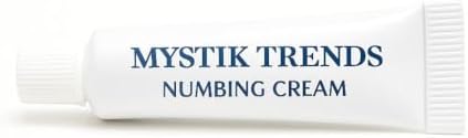 Mystik Trends Tattoo Numbing Cream for Microblading Permanent Makeup & Piercing Pre-Treatment Topical Anesthetic for Eyebrows Lips Eyeliner & Body Painless Tattoo Prep Cream