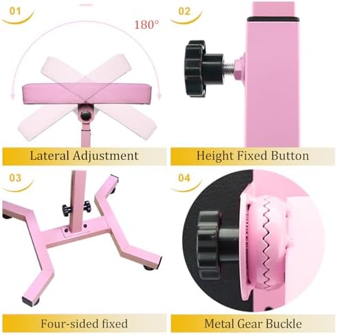 Narkysus Premium Tattoo Arm Rest Stand Adjustable Armrest Stand Memory Foam Tattoo Arm Leg Rest With Thickened Pad Non-Slip Base 27.5"-39.3" Height Tattoo Station For Studio Artists