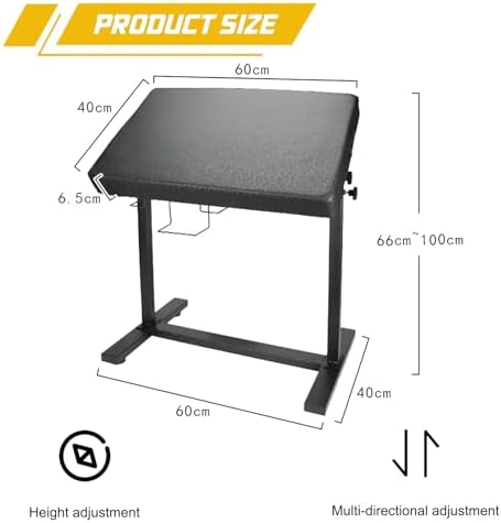 Narkysus Premium Tattoo Arm Rest Stand XXL Adjustable Armrest Stand Tattoo Heavy-Duty Stable Base Arm Leg Rest With Thickened Pad Non-Slip Base 26"-39" Height Tattoo Station For Studio Artists
