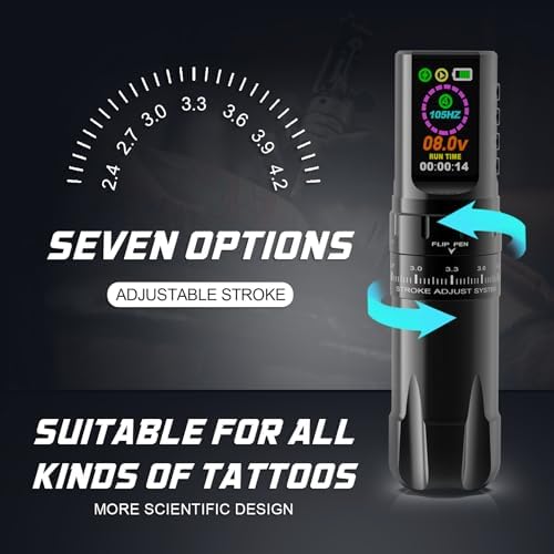 Narkysus Professional Machine With Digital LED Display 1800mAh Power Pro Machine 4.2MM Strokes Length For Beginners Or Artists