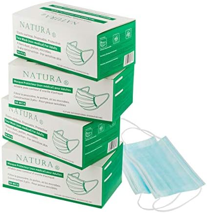 "NATURA" Unisex Face Masks 3-ply with ear loops 200 /pack