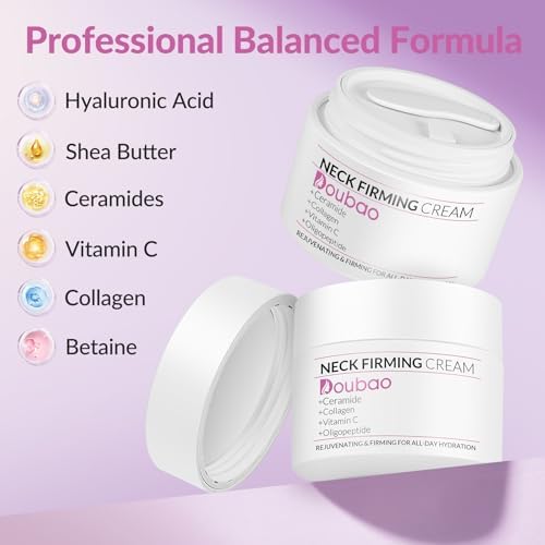 Neck Firming Creams For Tightening And Firming Moisturizer Face Cream With Collagen Hyaluronic Acid Day & Night Anti-Aging Skin Tightening Cream Neck Décolleté & Face – 51ml
