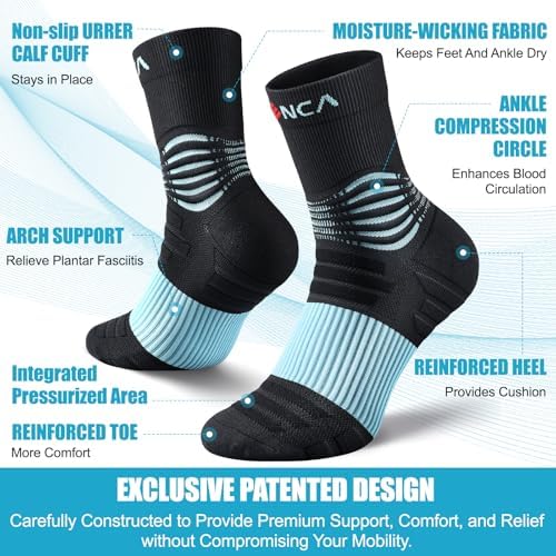 NEENCA Medical Compression Socks Ankle Compression Stockings For Injury Recovery & Pain Relief Sports Protection. 20-30mmHg