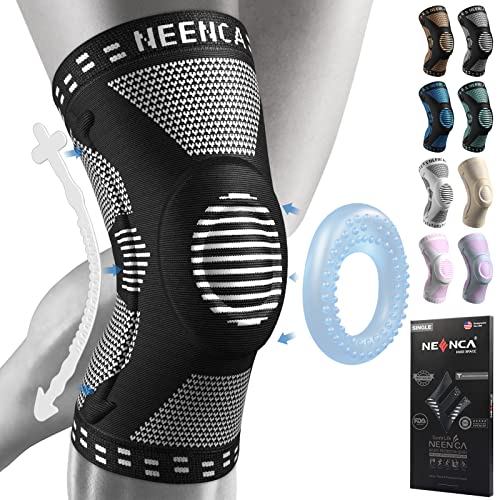 NEENCA Professional Knee Brace for Pain Relief Medical Knee Support with Patella Pad & Side Stabilizers Compression Knee Sleeve for Meniscus Tear ACL Joint Pain Runner Workout - FSA/HSA Eligible